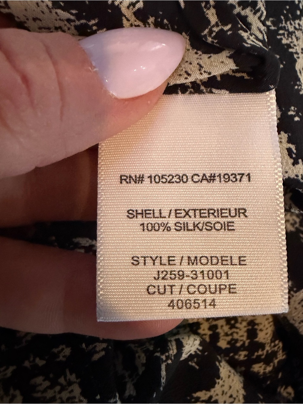 Joie Silk Printed Shift Dress M Black Ivory Houndstooth J259-31001 - Picture 8 of 8